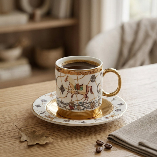 Coffee Cup and Saucer Set - 12 Pcs